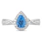 Nova Star(R) Silver-Sterling Lab Grown Diamond Gemstone Ring - image 1