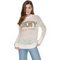 Womens DKNY Jeans Logo Long Sleeve High Low Open Stitch Crew Nec - image 1