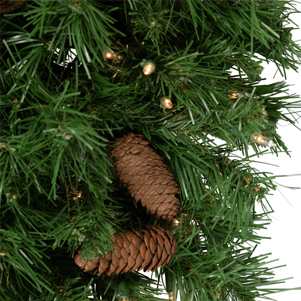 Northlight 30in. Pre-Lit Dakota Red Pine Christmas Teardrop Swag
