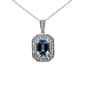 Haus of Brilliance Sterling Silver Blue Topaz Pendant Necklace - image 3