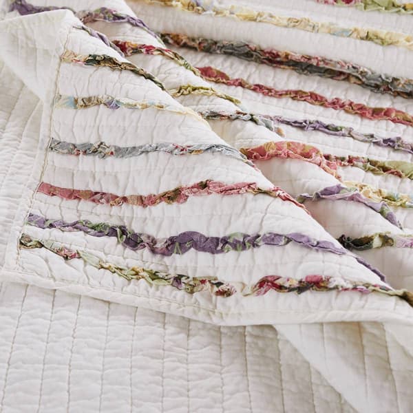 Greenland Home Fashions&#8482; Bella Ruffle Reversible Quilted Throw