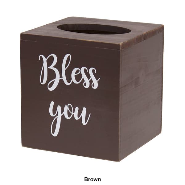 Elegant Designs Decorix Farmhouse Wooden Tissue Box Cover