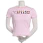 Juniors C-Life Embroidered Peanuts™ Striped Ringer Baby Tee - image 2