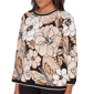 Petite Alfred Dunner Seville Jacquard Floral Butterfly Sweater - image 5