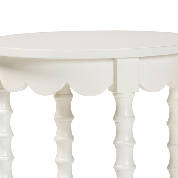 Baxton Studio Sally Round Nightstand with Bamboo Inspired Legs