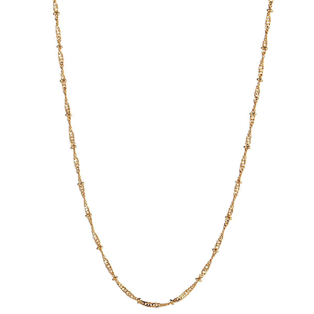 Design Collection Gold Plated Single Twist Necklace