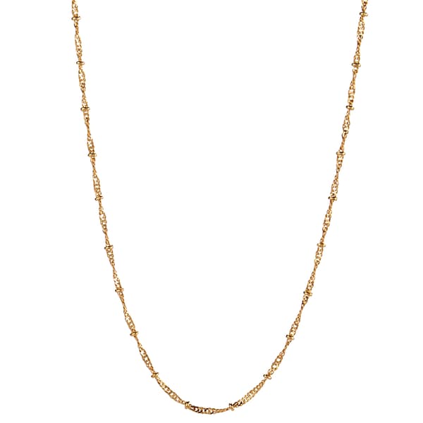 Design Collection Gold Plated Single Twist Necklace - image 
