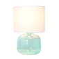 Simple Designs Glass Jar-Shaped Table Lamp w/Fabric Shade - image 1