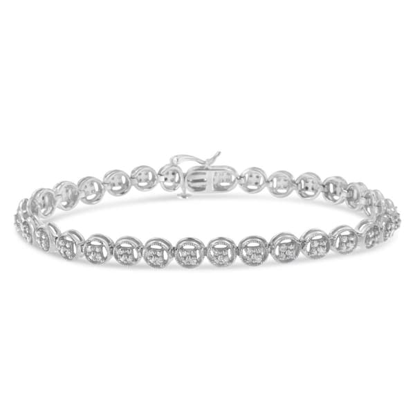 Diamond Classics&#40;tm&#41; 1/4ctw. Diamond Circle Frame Tennis Bracelet - image 