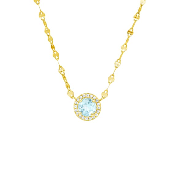 Gianni Argento 14kt. Gold Over Sterling Halo Pendant Necklace - image 