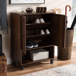 Baxton Studio 2 Door Wood Entryway Shoe Storage Cabinet