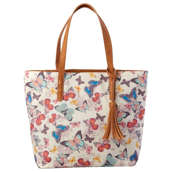 Bueno Canvas Butterfly Tassel Tote - image 