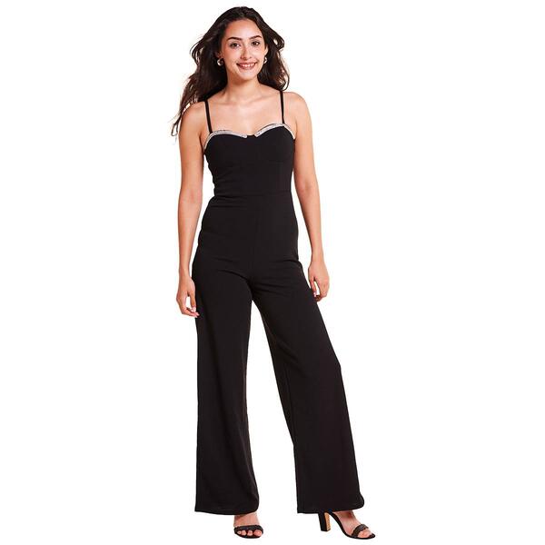 Juniors Madden Girl Jewel Trim Jumpsuit - image 