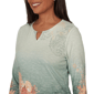 Womens Alfred Dunner Classics 3/4 Sleeve Pumpkin Patch Blouse - image 5