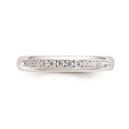 Pure Fire 14kt. White Gold Lab Grown 11-Stone Channel Band