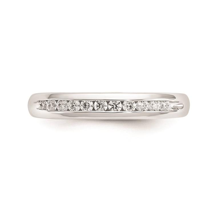 Pure Fire 14kt. White Gold Lab Grown 11-Stone Channel Band