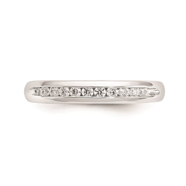 Pure Fire 14kt. White Gold Lab Grown 11-Stone Channel Band