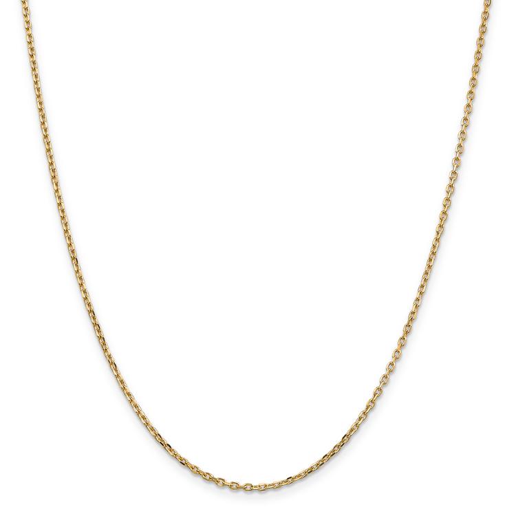 Gold Classics(tm) 1.8mm. 14kt. Diamond Cut Cable Chain Necklace