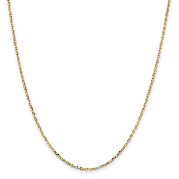Gold Classics&#40;tm&#41; 1.8mm. 14kt. Diamond Cut Cable Chain Necklace - image 