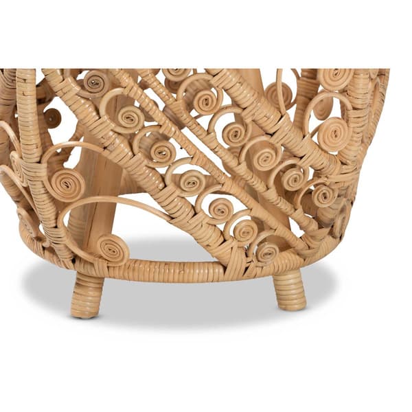 Baxton Studio Saranna Modern Bohemian Rattan End Table
