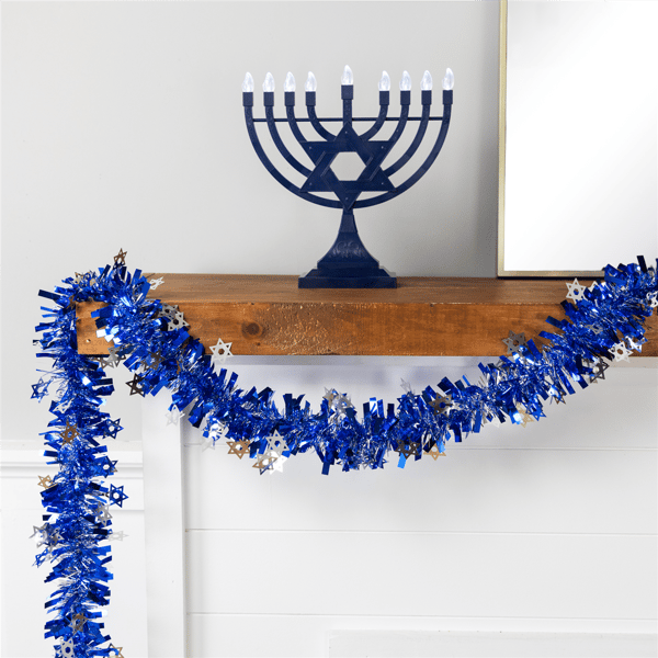 Northlight 50ft. Star of David Hanukkah Tinsel Garland