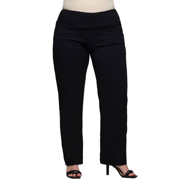 Plus Size 24/7 Comfort Apparel Stretch High Waist Dress Pants