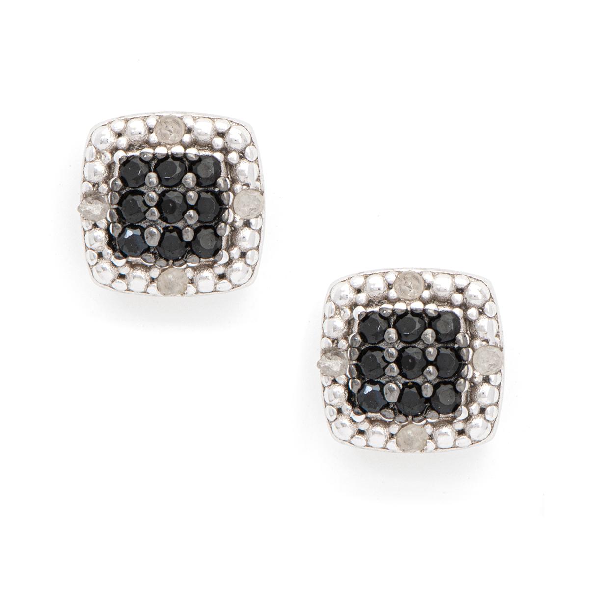 Gianni Argento 1/20ctw. Diamond Cubic Zirconia Stud Earrings
