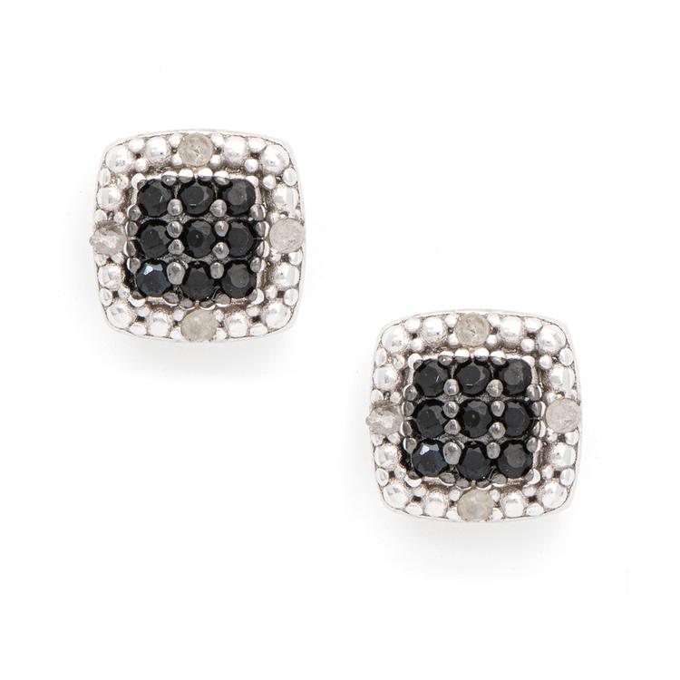 Gianni Argento 1/20ctw. Diamond Cubic Zirconia Stud Earrings