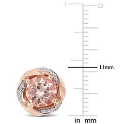 Gemstone Classics™ 10kt. Rose Gold Diamond Swirl Earrings