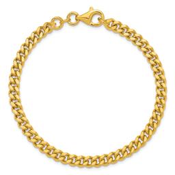 Gold Plated over Sterling Silver Curb Chain Bracelet