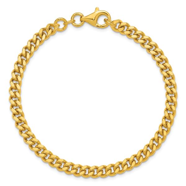 Gold Plated over Sterling Silver Curb Chain Bracelet