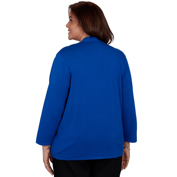 Plus Size Alfred Dunner Dinner Theater Geo Two in One Blouse