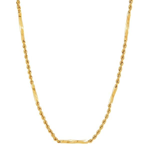 Gold Classics&#40;tm&#41; Tube Station Rope Link Chain Necklace - image 