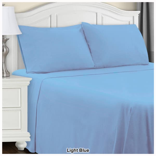 Superior Cotton Flannel Solid Deep Pocket Sheet Set