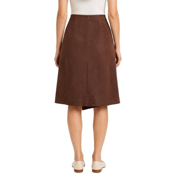 Womens Zac & Rachel Solid Scuba Skirt with Hardware Detail