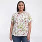 Plus Size Emily Daniels Short Sleeve Jacquard Floral Blouse - image 1