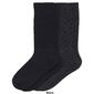 Womens HUE 2pk. Text Wool Crew Socks - image 3