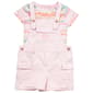 Girls (4-6x) Kids Headquarters(R) Tee & Pink Shortalls Set - image 1