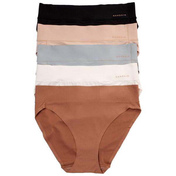 Womens Danskin 5pk. Bonded Micro High Cut Panties DS3510-5PKC - image 