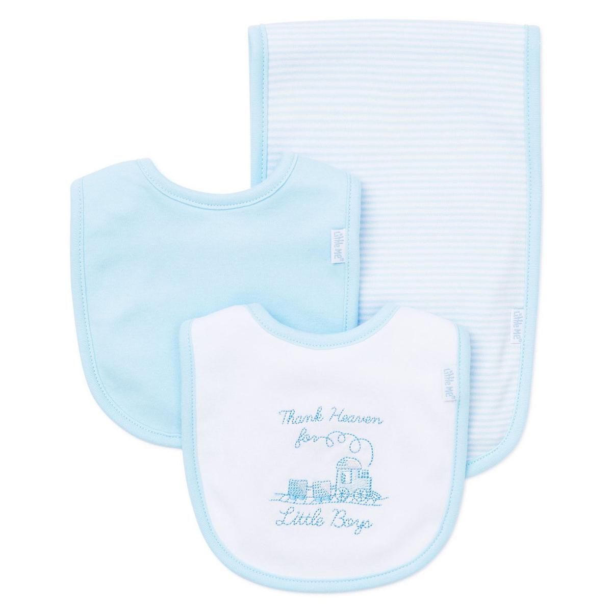 Baby Boy Little Me® Thank Heaven Bib & Burp Cloth Set