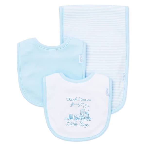 Baby Boy Little Me Thank Heaven Bib and Burp Set - image 