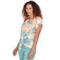 Womens Hearts of Palm Fresh Start Tropical Tie Front Blouse - image 3
