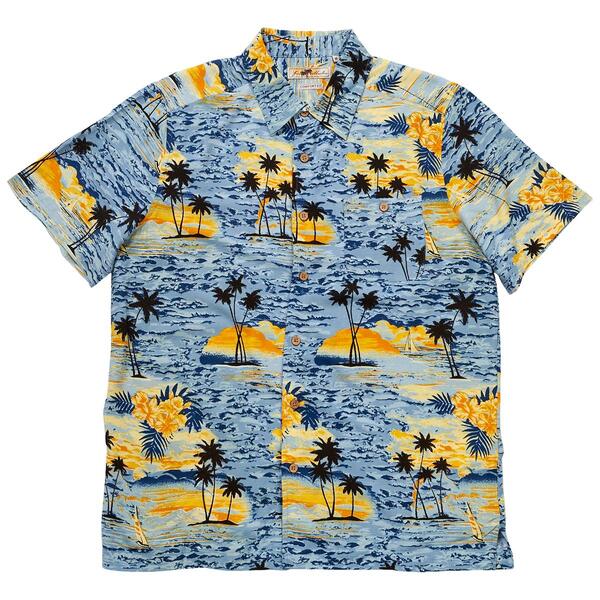 Mens Joe Marlin Down Pour Short Sleeve Button Down Shirt - image 