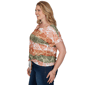 Plus Size Hearts of Palm Tropical Twist Tropical Tie Hem Blouse - image 4