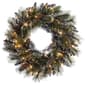 24in. Pre-lit wreath with 50 Clear Lights - image 1