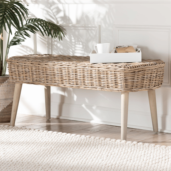 bali & pari Raisa Modern Bohemian Accent Bench