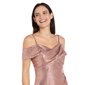Womens R&M Richards One Piece Cold Shoulder Side Drape Dress - image 3