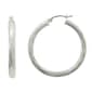 Sterling Silver Twisted Rope Hoop Earrings - image 1