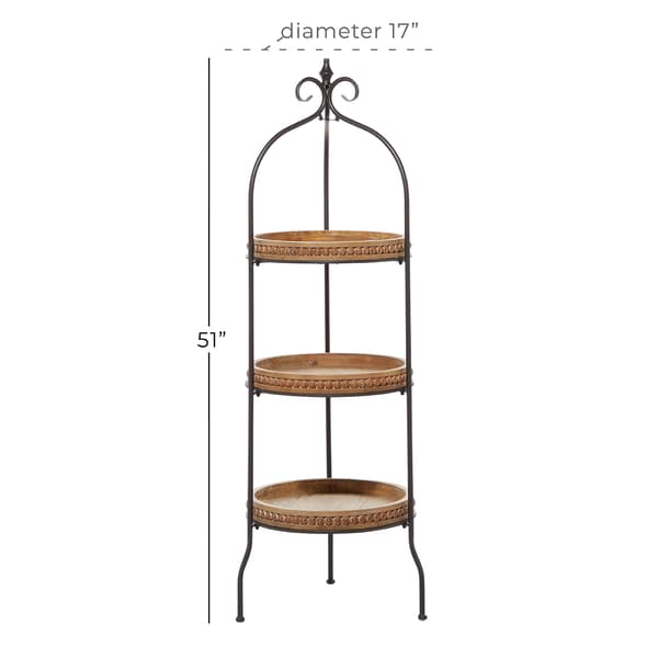 9th & Pike&#174; Arched Metal And Wood 3-Tier Rack