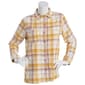 Juniors No Comment Plaid Graphic Back Casual Button Down - image 1